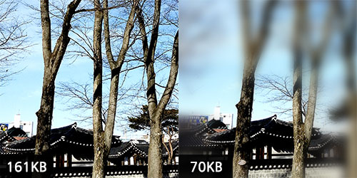중요 부분만 초점을 맞추고 나머지 부분을 뿌옇게 처리했습니다.